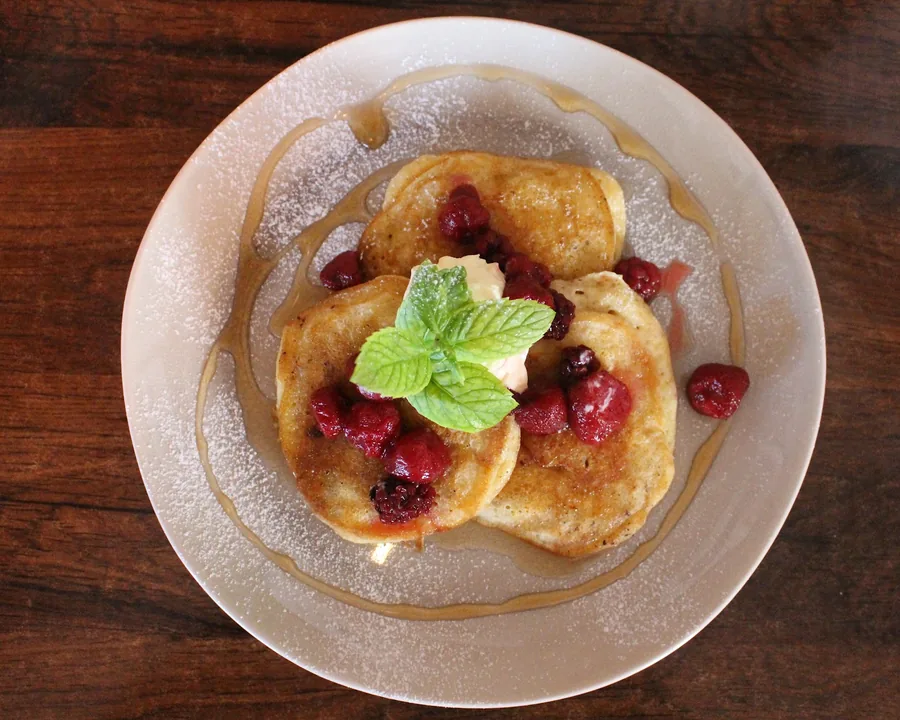Dessert served on a plate